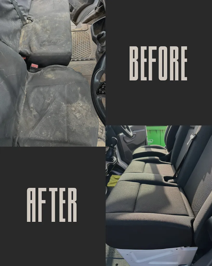 Interior valet: seats before and after