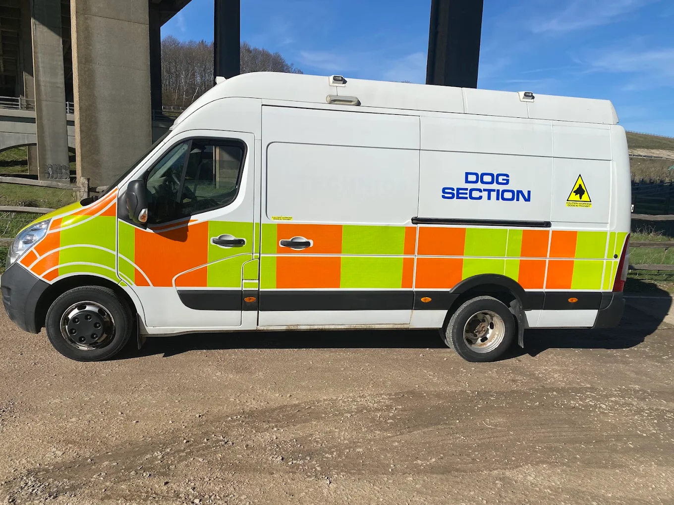 Police dog section van washed